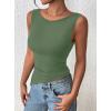 imagePRETTYGARDEN Womens Ruched Tank Tops 2026 Summer Sleeveless Slim Fit T Shirts Blouses Going Out Y2K Fashion ClothesSage Green