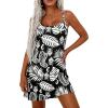 imagePRETTYGARDEN Womens Summer Dresses 2026 Casual Print Spaghetti Strap Sleeveless Sundress Beach Vacation Cover UpsBlack