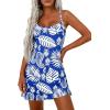 imagePRETTYGARDEN Womens Summer Dresses 2026 Casual Print Spaghetti Strap Sleeveless Sundress Beach Vacation Cover UpsBlue