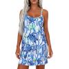 imagePRETTYGARDEN Womens Summer Dresses 2026 Casual Print Spaghetti Strap Sleeveless Sundress Beach Vacation Cover UpsBlue Green