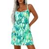 imagePRETTYGARDEN Womens Summer Dresses 2026 Casual Print Spaghetti Strap Sleeveless Sundress Beach Vacation Cover UpsGreen