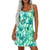 imagePRETTYGARDEN Womens Summer Dresses 2026 Casual Print Spaghetti Strap Sleeveless Sundress Beach Vacation Cover UpsGreen