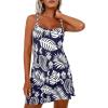 imagePRETTYGARDEN Womens Summer Dresses 2026 Casual Print Spaghetti Strap Sleeveless Sundress Beach Vacation Cover UpsNavy Blue