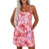 imagePRETTYGARDEN Womens Summer Dresses 2026 Casual Print Spaghetti Strap Sleeveless Sundress Beach Vacation Cover UpsPink