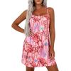 imagePRETTYGARDEN Womens Summer Dresses 2026 Casual Print Spaghetti Strap Sleeveless Sundress Beach Vacation Cover UpsPink