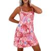 imagePRETTYGARDEN Womens Summer Dresses 2026 Casual Print Spaghetti Strap Sleeveless Sundress Beach Vacation Cover UpsPink