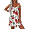 imagePRETTYGARDEN Womens Summer Dresses 2026 Casual Print Spaghetti Strap Sleeveless Sundress Beach Vacation Cover UpsRed Floral