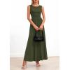 imagePRETTYGARDEN Summer Maxi Dresses for Women 2026 Sleeveless A Line Flowy Long Casual Sundress Wedding Guest Fashion ClothingArmy Green