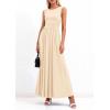 imagePRETTYGARDEN Summer Maxi Dresses for Women 2026 Sleeveless A Line Flowy Long Casual Sundress Wedding Guest Fashion ClothingBeige
