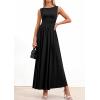 imagePRETTYGARDEN Summer Maxi Dresses for Women 2026 Sleeveless A Line Flowy Long Casual Sundress Wedding Guest Fashion ClothingBlack