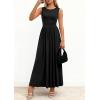 imagePRETTYGARDEN Summer Maxi Dresses for Women 2026 Sleeveless A Line Flowy Long Casual Sundress Wedding Guest Fashion ClothingBlack