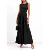 imagePRETTYGARDEN Summer Maxi Dresses for Women 2026 Sleeveless A Line Flowy Long Casual Sundress Wedding Guest Fashion ClothingBlack