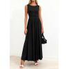 imagePRETTYGARDEN Summer Maxi Dresses for Women 2026 Sleeveless A Line Flowy Long Casual Sundress Wedding Guest Fashion ClothingBlack