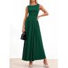 imagePRETTYGARDEN Summer Maxi Dresses for Women 2026 Sleeveless A Line Flowy Long Casual Sundress Wedding Guest Fashion ClothingGreen