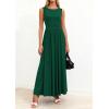 imagePRETTYGARDEN Summer Maxi Dresses for Women 2026 Sleeveless A Line Flowy Long Casual Sundress Wedding Guest Fashion ClothingGreen