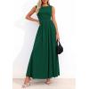 imagePRETTYGARDEN Summer Maxi Dresses for Women 2026 Sleeveless A Line Flowy Long Casual Sundress Wedding Guest Fashion ClothingGreen