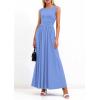 imagePRETTYGARDEN Summer Maxi Dresses for Women 2026 Sleeveless A Line Flowy Long Casual Sundress Wedding Guest Fashion ClothingLight Blue