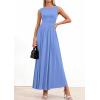 imagePRETTYGARDEN Summer Maxi Dresses for Women 2026 Sleeveless A Line Flowy Long Casual Sundress Wedding Guest Fashion ClothingLight Blue