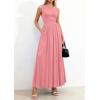 imagePRETTYGARDEN Summer Maxi Dresses for Women 2026 Sleeveless A Line Flowy Long Casual Sundress Wedding Guest Fashion ClothingPink