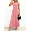 imagePRETTYGARDEN Summer Maxi Dresses for Women 2026 Sleeveless A Line Flowy Long Casual Sundress Wedding Guest Fashion ClothingPink