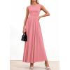 imagePRETTYGARDEN Summer Maxi Dresses for Women 2026 Sleeveless A Line Flowy Long Casual Sundress Wedding Guest Fashion ClothingPink