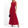 imagePRETTYGARDEN Summer Maxi Dresses for Women 2026 Sleeveless A Line Flowy Long Casual Sundress Wedding Guest Fashion ClothingRed