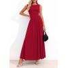 imagePRETTYGARDEN Summer Maxi Dresses for Women 2026 Sleeveless A Line Flowy Long Casual Sundress Wedding Guest Fashion ClothingRed