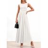 imagePRETTYGARDEN Summer Maxi Dresses for Women 2026 Sleeveless A Line Flowy Long Casual Sundress Wedding Guest Fashion ClothingWhite