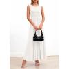 imagePRETTYGARDEN Summer Maxi Dresses for Women 2026 Sleeveless A Line Flowy Long Casual Sundress Wedding Guest Fashion ClothingWhite