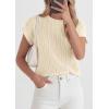 imagePRETTYGARDEN Women 2026 Spring Fashion Sweater Vest Business Casual Tank Top Cap Sleeve Knit Work Shirt Trendy Summer OutfitsBeige