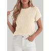 imagePRETTYGARDEN Women 2026 Spring Fashion Sweater Vest Business Casual Tank Top Cap Sleeve Knit Work Shirt Trendy Summer OutfitsBeige