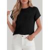 imagePRETTYGARDEN Women 2026 Spring Fashion Sweater Vest Business Casual Tank Top Cap Sleeve Knit Work Shirt Trendy Summer OutfitsBlack