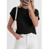 imagePRETTYGARDEN Women 2026 Spring Fashion Sweater Vest Business Casual Tank Top Cap Sleeve Knit Work Shirt Trendy Summer OutfitsBlack