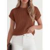 imagePRETTYGARDEN Women 2026 Spring Fashion Sweater Vest Business Casual Tank Top Cap Sleeve Knit Work Shirt Trendy Summer OutfitsBrown