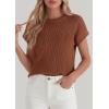 imagePRETTYGARDEN Women 2026 Spring Fashion Sweater Vest Business Casual Tank Top Cap Sleeve Knit Work Shirt Trendy Summer OutfitsBrown