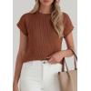imagePRETTYGARDEN Women 2026 Spring Fashion Sweater Vest Business Casual Tank Top Cap Sleeve Knit Work Shirt Trendy Summer OutfitsBrown