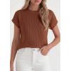 imagePRETTYGARDEN Women 2026 Spring Fashion Sweater Vest Business Casual Tank Top Cap Sleeve Knit Work Shirt Trendy Summer OutfitsBrown