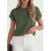 imagePRETTYGARDEN Women 2026 Spring Fashion Sweater Vest Business Casual Tank Top Cap Sleeve Knit Work Shirt Trendy Summer OutfitsGreen