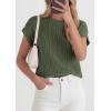 imagePRETTYGARDEN Women 2026 Spring Fashion Sweater Vest Business Casual Tank Top Cap Sleeve Knit Work Shirt Trendy Summer OutfitsGreen