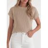 imagePRETTYGARDEN Women 2026 Spring Fashion Sweater Vest Business Casual Tank Top Cap Sleeve Knit Work Shirt Trendy Summer OutfitsKhaki