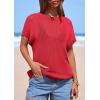 imagePRETTYGARDEN Women 2026 Spring Fashion Sweater Vest Business Casual Tank Top Cap Sleeve Knit Work Shirt Trendy Summer OutfitsRed