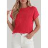 imagePRETTYGARDEN Women 2026 Spring Fashion Sweater Vest Business Casual Tank Top Cap Sleeve Knit Work Shirt Trendy Summer OutfitsRed