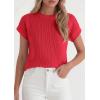 imagePRETTYGARDEN Women 2026 Spring Fashion Sweater Vest Business Casual Tank Top Cap Sleeve Knit Work Shirt Trendy Summer OutfitsRed