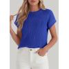 imagePRETTYGARDEN Women 2026 Spring Fashion Sweater Vest Business Casual Tank Top Cap Sleeve Knit Work Shirt Trendy Summer OutfitsRoyal Blue