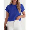imagePRETTYGARDEN Women 2026 Spring Fashion Sweater Vest Business Casual Tank Top Cap Sleeve Knit Work Shirt Trendy Summer OutfitsRoyal Blue