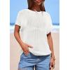 imagePRETTYGARDEN Women 2026 Spring Fashion Sweater Vest Business Casual Tank Top Cap Sleeve Knit Work Shirt Trendy Summer OutfitsWhite