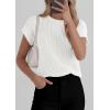 imagePRETTYGARDEN Women 2026 Spring Fashion Sweater Vest Business Casual Tank Top Cap Sleeve Knit Work Shirt Trendy Summer OutfitsWhite