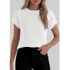 imagePRETTYGARDEN Women 2026 Spring Fashion Sweater Vest Business Casual Tank Top Cap Sleeve Knit Work Shirt Trendy Summer OutfitsWhite