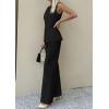 imagePRETTYGARDEN Womens 2 Piece Sets Summer 2026 Work Clothes Sleeveless Blazer Vest Pants Suits Spring Business Casual OutfitsBlack