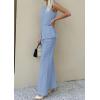 imagePRETTYGARDEN Womens 2 Piece Sets Summer 2026 Work Clothes Sleeveless Blazer Vest Pants Suits Spring Business Casual OutfitsLight Blue